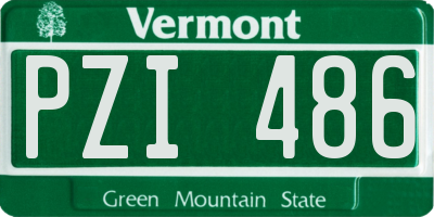 VT license plate PZI486