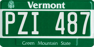 VT license plate PZI487