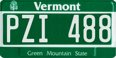 VT license plate PZI488