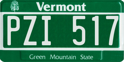 VT license plate PZI517