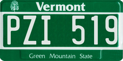 VT license plate PZI519