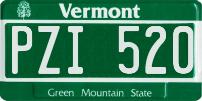VT license plate PZI520