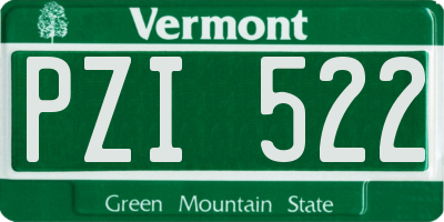 VT license plate PZI522