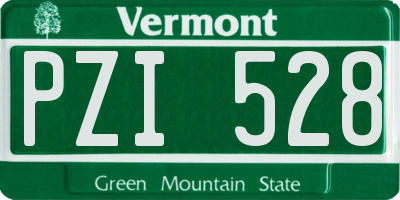 VT license plate PZI528
