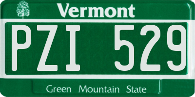 VT license plate PZI529