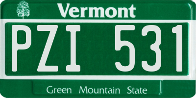 VT license plate PZI531