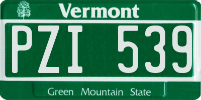 VT license plate PZI539
