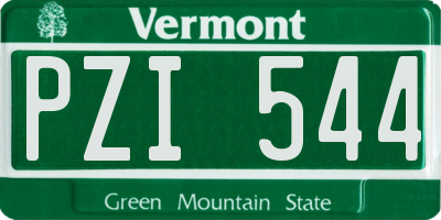 VT license plate PZI544