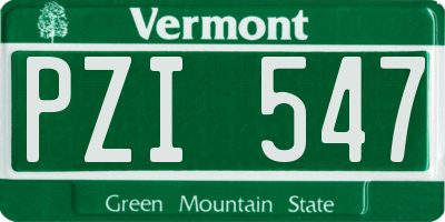 VT license plate PZI547