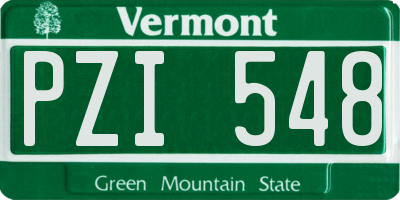 VT license plate PZI548