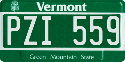 VT license plate PZI559