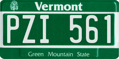 VT license plate PZI561