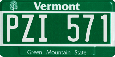 VT license plate PZI571