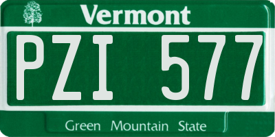 VT license plate PZI577