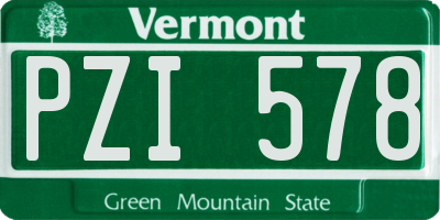 VT license plate PZI578