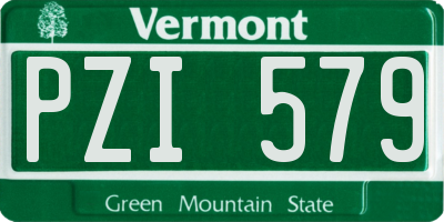 VT license plate PZI579
