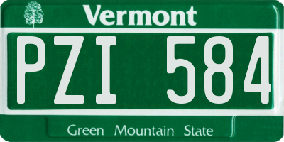 VT license plate PZI584