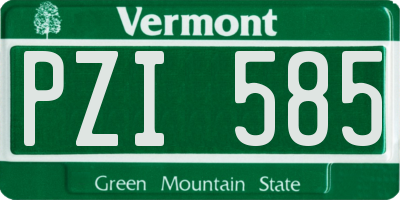 VT license plate PZI585