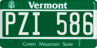 VT license plate PZI586