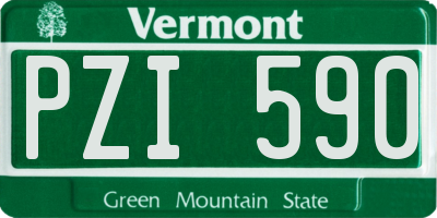 VT license plate PZI590