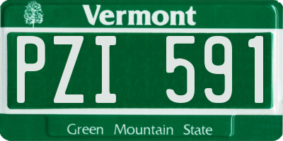 VT license plate PZI591