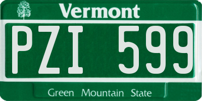 VT license plate PZI599