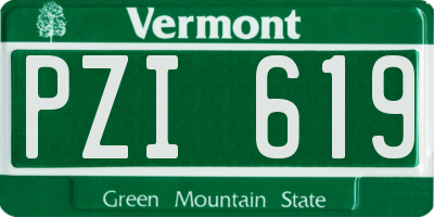 VT license plate PZI619