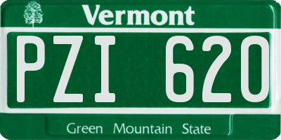 VT license plate PZI620