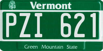 VT license plate PZI621