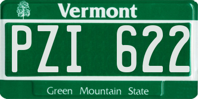 VT license plate PZI622