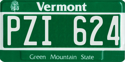 VT license plate PZI624