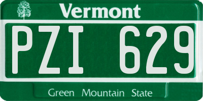 VT license plate PZI629