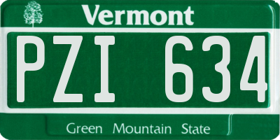 VT license plate PZI634