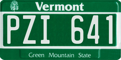 VT license plate PZI641