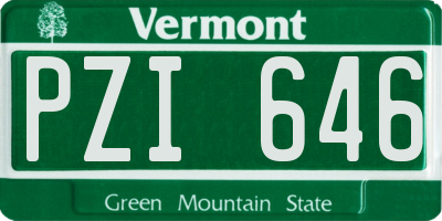 VT license plate PZI646