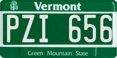 VT license plate PZI656