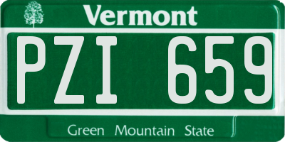 VT license plate PZI659