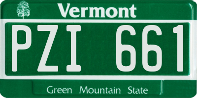 VT license plate PZI661