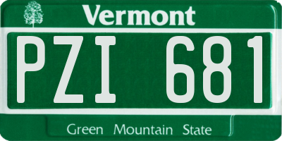 VT license plate PZI681