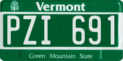 VT license plate PZI691