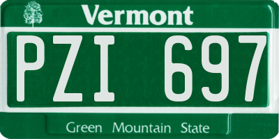 VT license plate PZI697