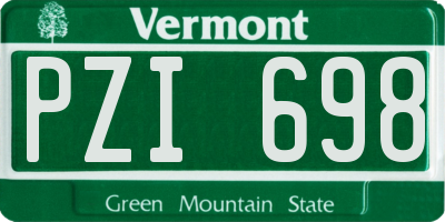 VT license plate PZI698