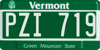 VT license plate PZI719