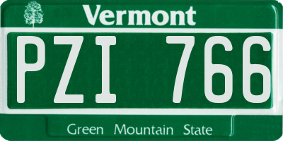 VT license plate PZI766