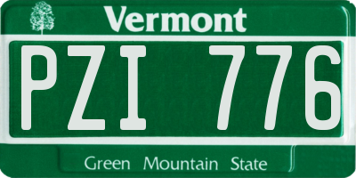 VT license plate PZI776
