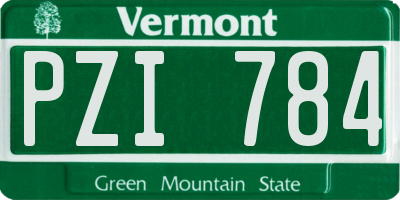 VT license plate PZI784