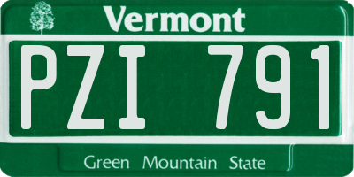 VT license plate PZI791