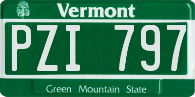 VT license plate PZI797