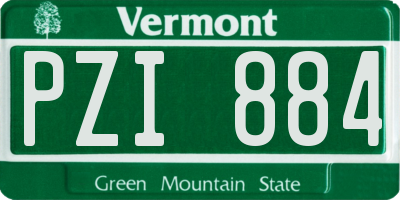 VT license plate PZI884