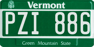 VT license plate PZI886